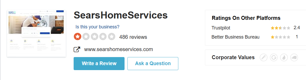 reviews about sears 
